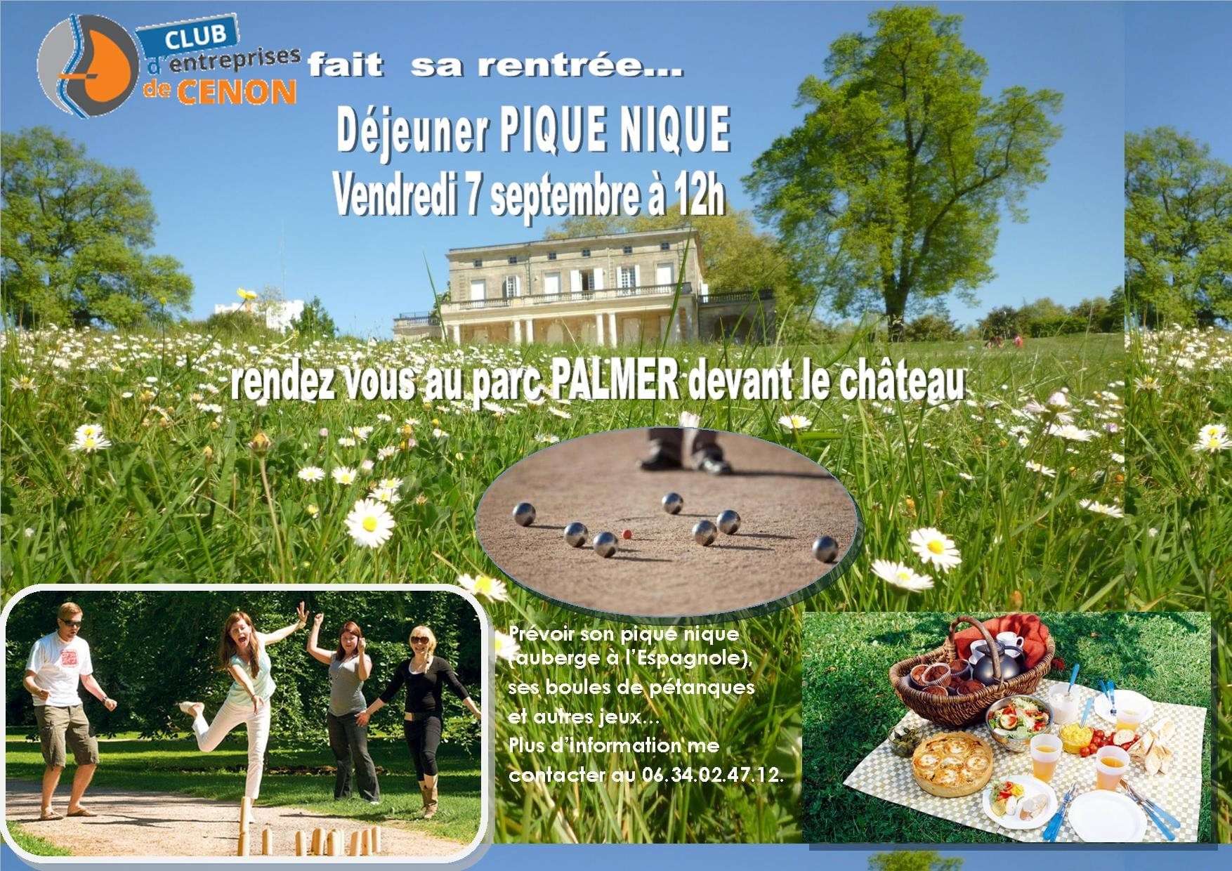 Photo Le CeC fête sa rentrée...pique nique au parc Palmer à Cenon le vendredi 7 septembre 2018