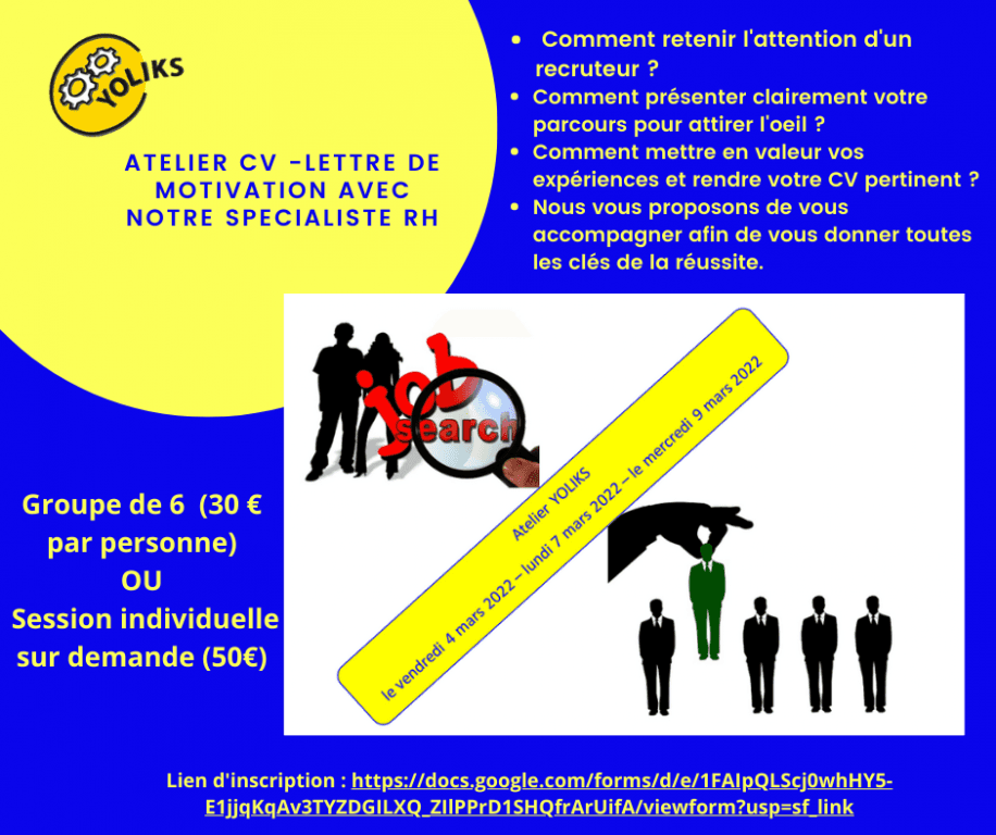 Photo ATELIER CV ET LETTRE DE MOTIVATION
