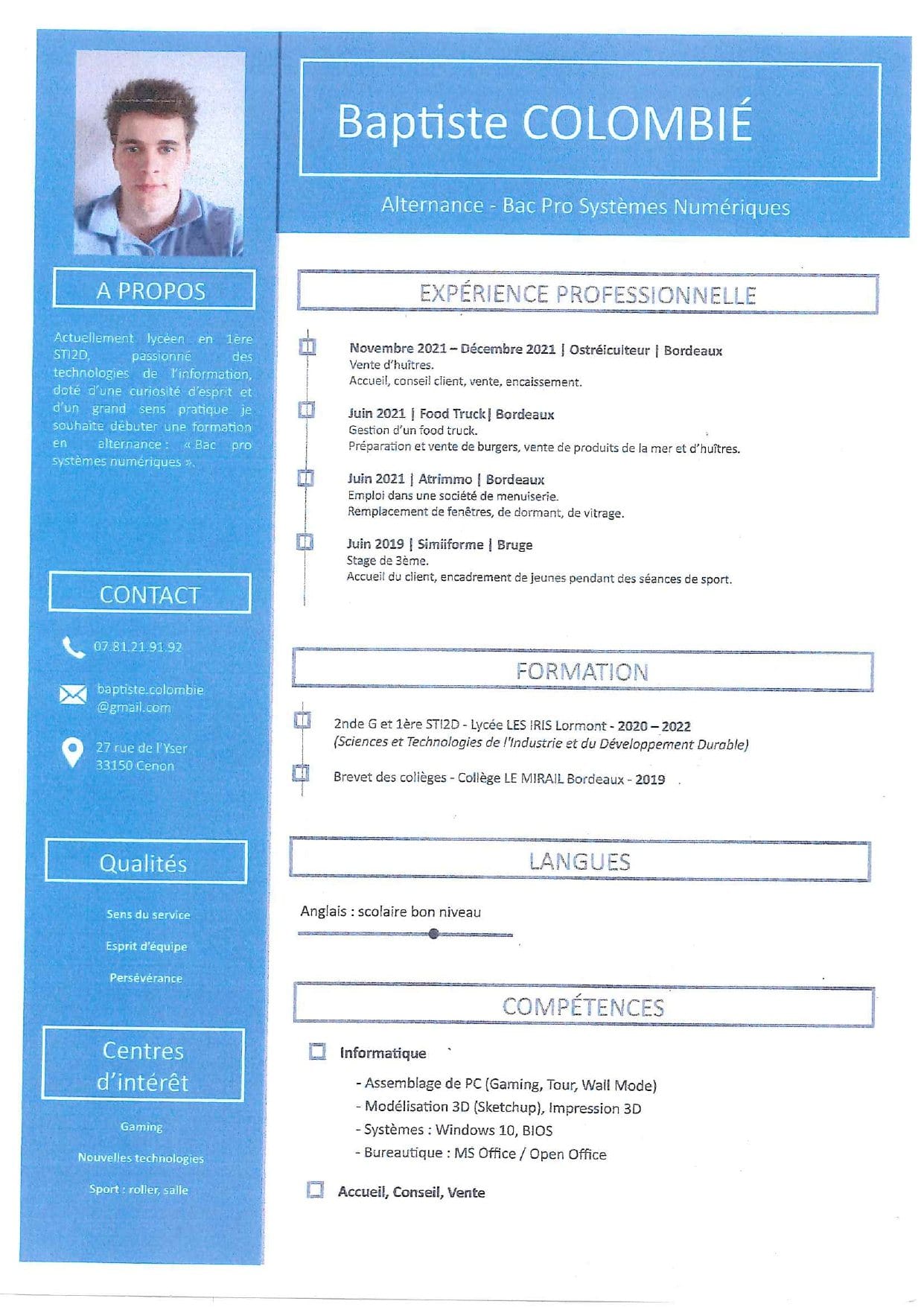 Photo Demande d'alternance